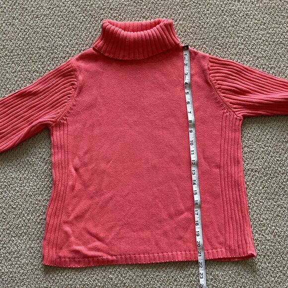 Charter Club Knit Turtleneck Pullover Sweater Salmon Red Size Medium Shirt FLAWS - Picture 6 of 9